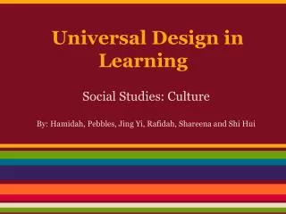 Universal Design in Learning