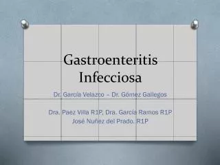 gastroenteritis infecciosa
