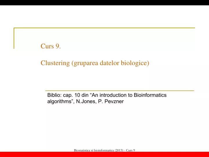 biblio cap 10 din an introduction to bioinformatics algorithms n jones p pevzner