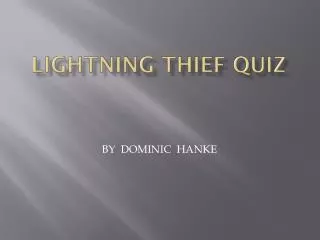 Lightning Thief Quiz