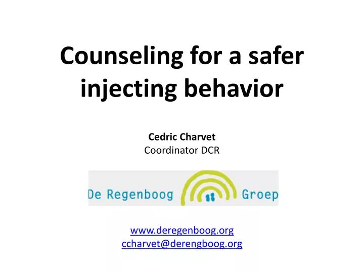 counseling for a safer injecting behavior