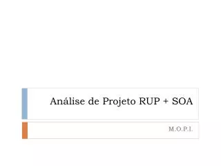 an lise de projeto rup soa