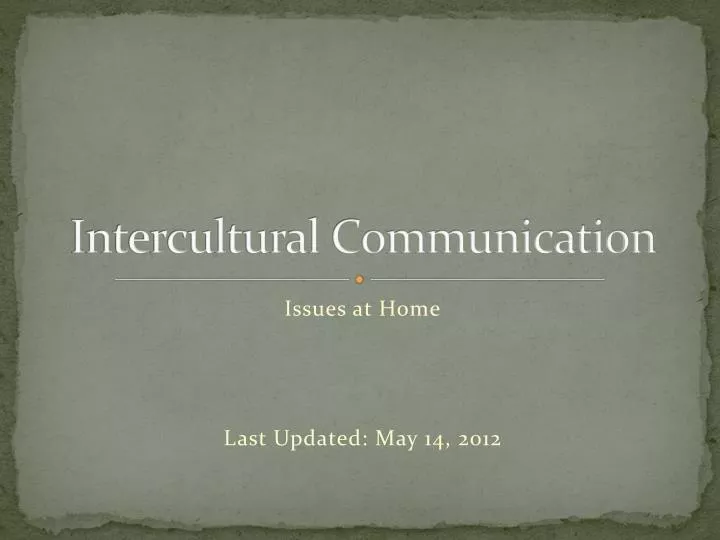 intercultural communication