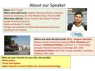 About our Speaker