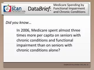 medicare spending by functional impairment and chronic conditions