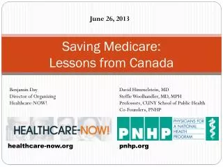 Saving Medicare: Lessons from Canada