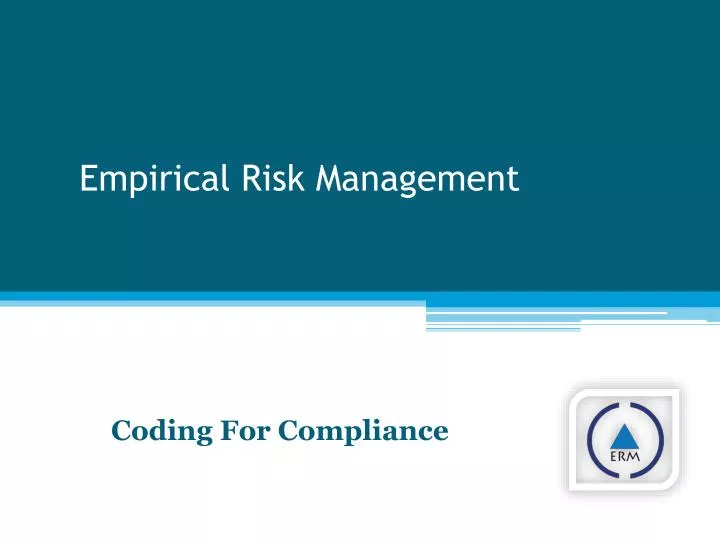 empirical risk management