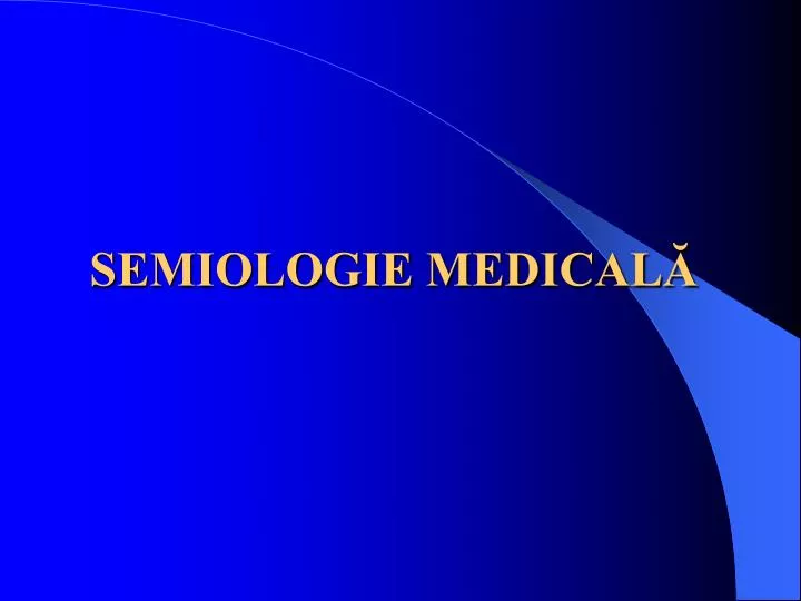 semiologie medical