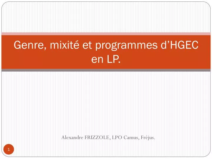 genre mixit et programmes d hgec en lp