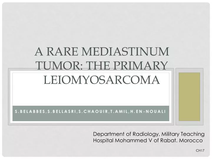 a rare mediastinum tumor the primary leiomyosarcoma
