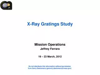X-Ray Gratings Study