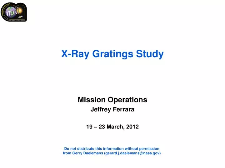 x ray gratings study