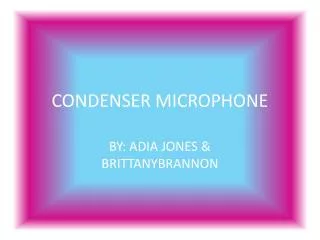 CONDENSER MICROPHONE