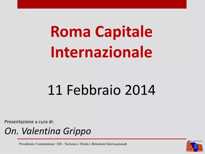 roma capitale internazionale 11 febbraio 2014