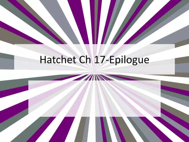 hatchet ch 17 epilogue