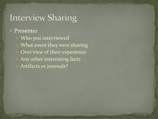 Interview Sharing
