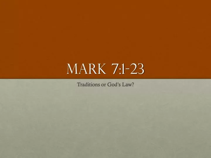 mark 7 1 23