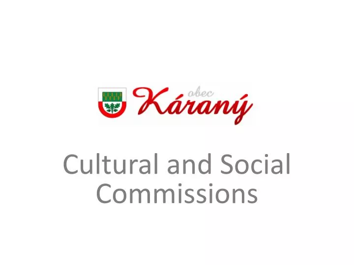 cultural and social commissions