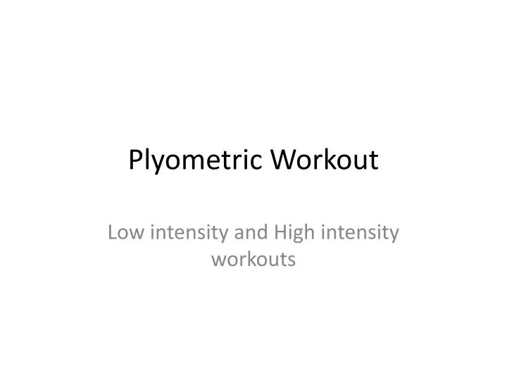 plyometric workout