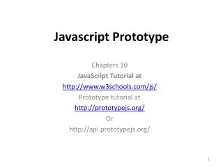 Javascript Prototype