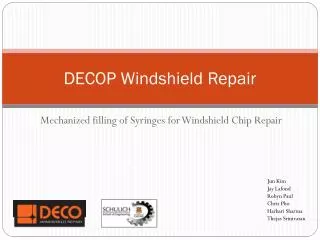 DECOP Windshield Repair