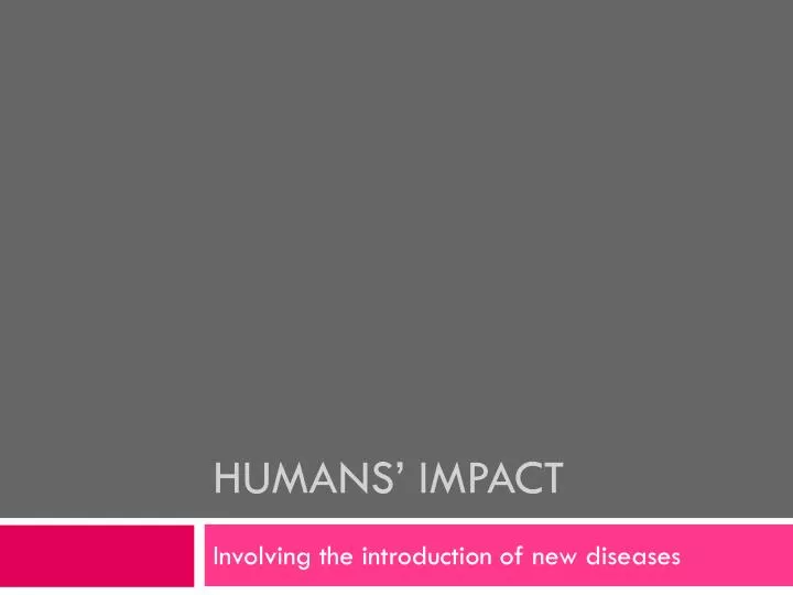 humans impact