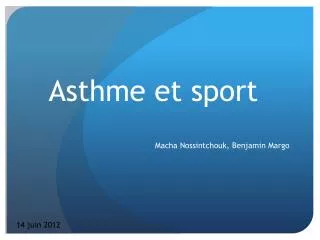 asthme et sport