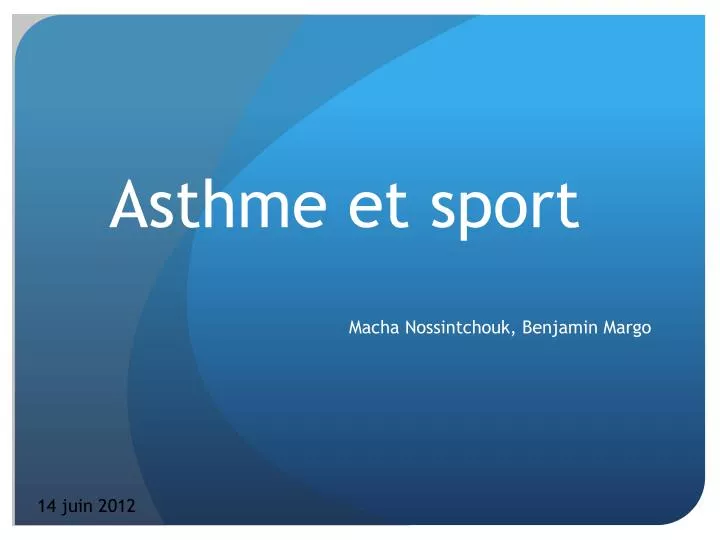 asthme et sport