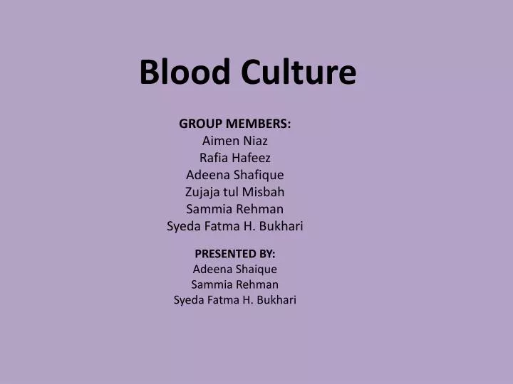 blood culture