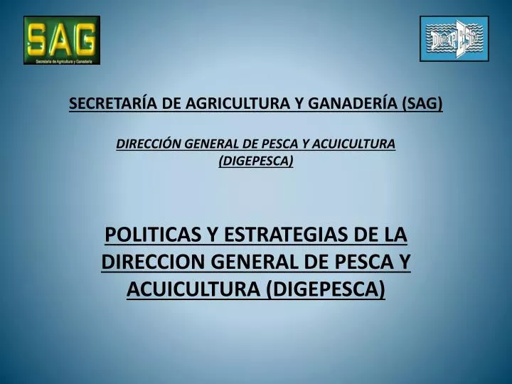 secretar a de agricultura y ganader a sag direcci n general de pesca y acuicultura digepesca