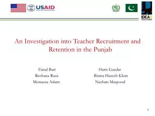 An Investigation into Teacher Recruitment and Retention in the Punjab