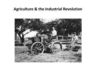 Agriculture &amp; the Industrial Revolution