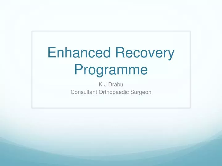 enhanced recovery programme