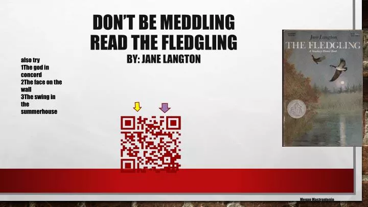 don t be meddling read the fledgling by jane langton