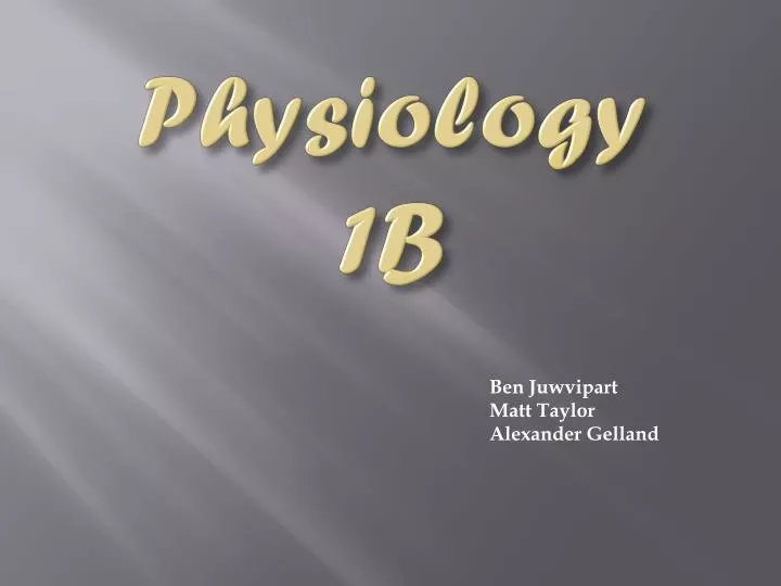 physiology 1b