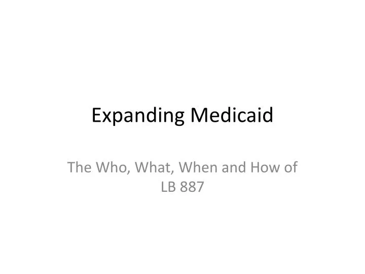 expanding medicaid