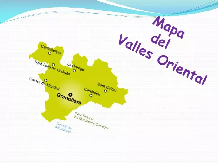 mapa del valles oriental