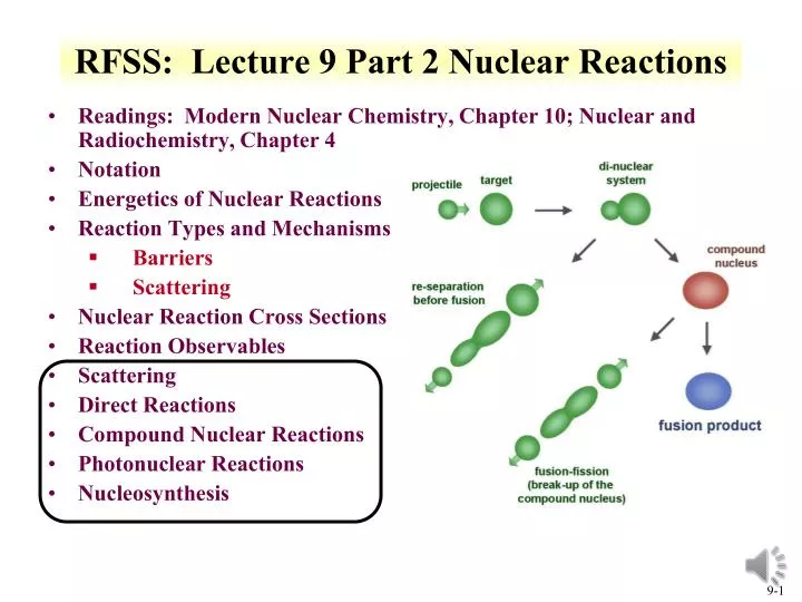 rfss lecture 9 part 2 nuclear reactions