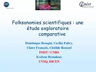 folksonomies scientifiques une tude exploratoire comparative