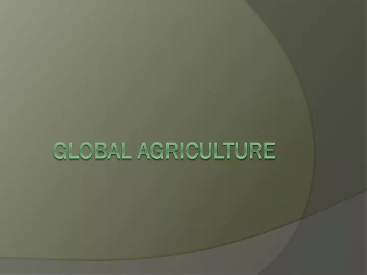 global agriculture