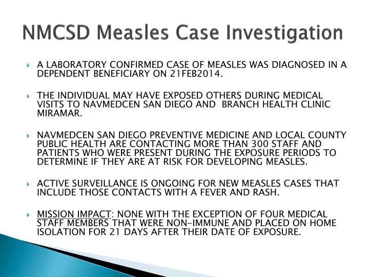 nmcsd measles case investigation