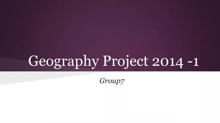 geography project 2014 1