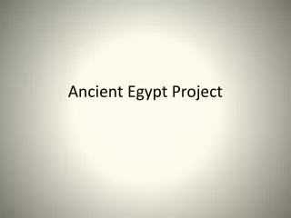 Ancient Egypt Project