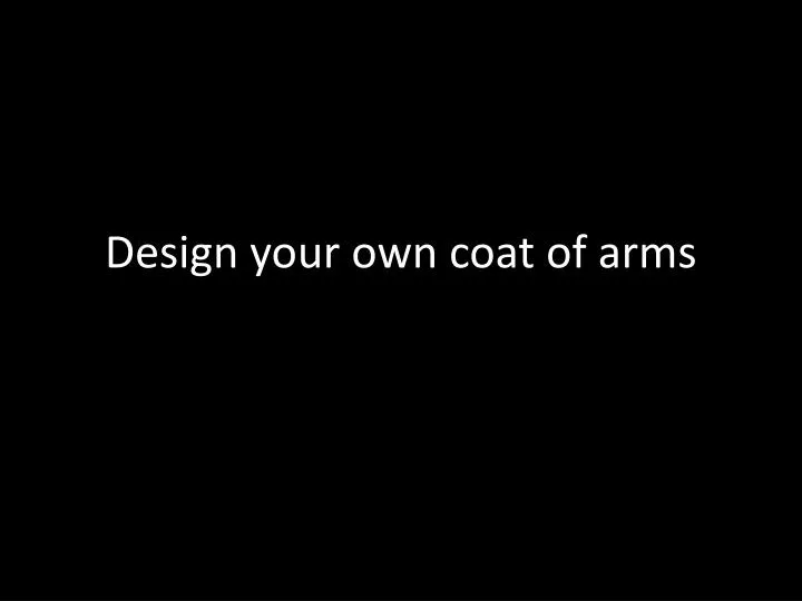 design your own coat of arms