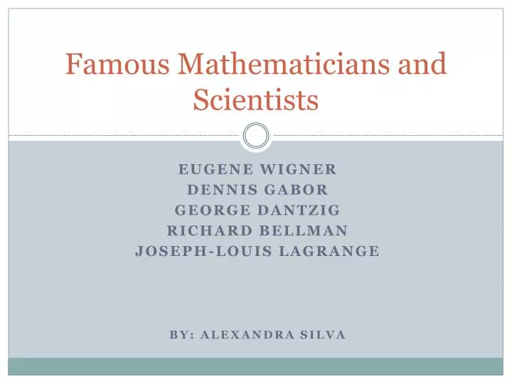 famous mathematicians and scientists
