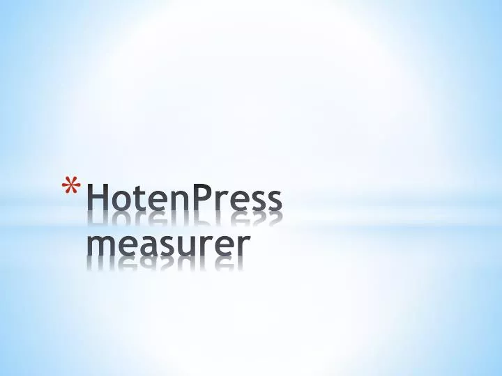 hotenpress measurer