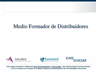 medio formador de distribuidores