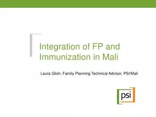 Integration of FP and Immunization in Mali