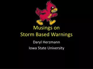 Musings on Storm Based Warnings