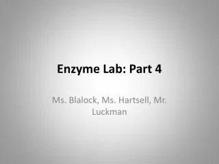 enzyme lab part 4